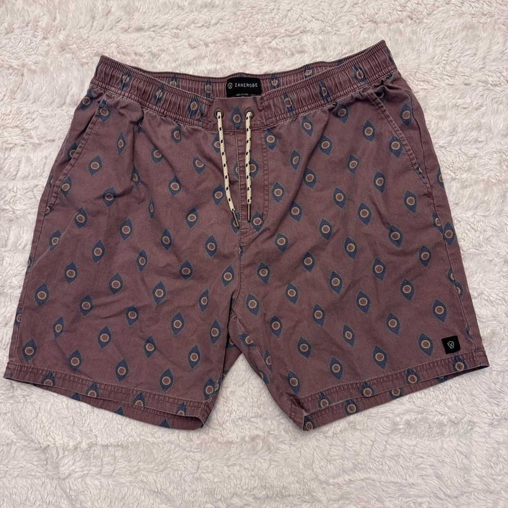 Zanerobe Vintage Retro inspired Print Board Shorts Size 34 6 inch inseam
